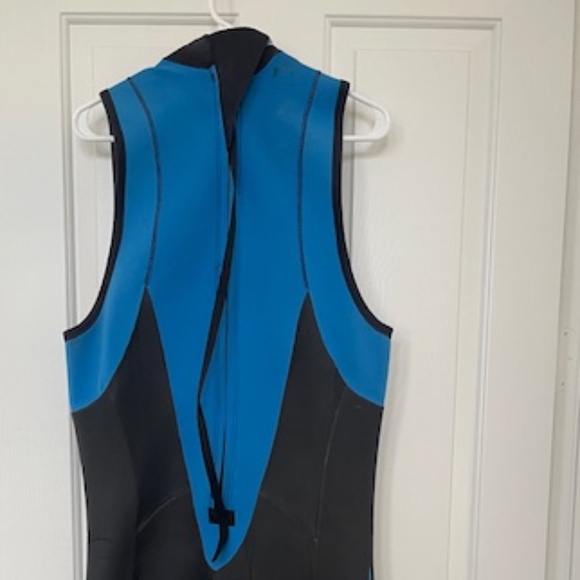 Mens Pro-Motion Triathlon Full Body Black & Blue Full Body Zip Up Wetsuit Size - Picture 4 of 8